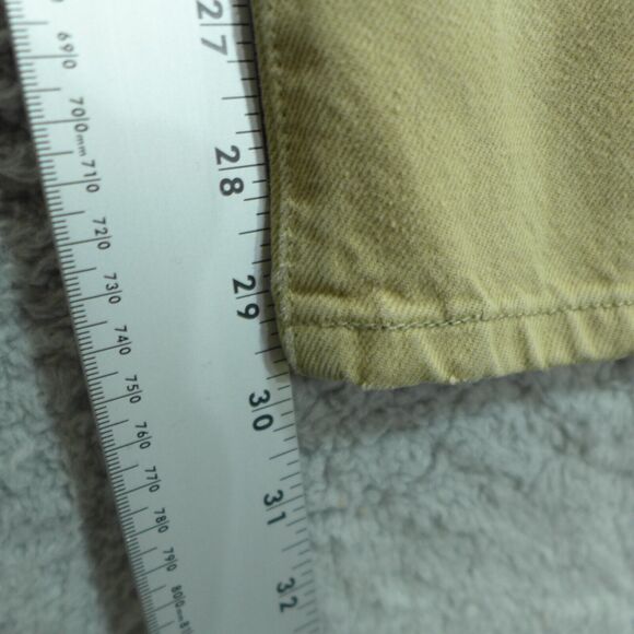 Levi's 501 Button Fly Beige Straight Leg Jeans Men's Size Tan Men's Size 34x30 - Picture 6 of 13